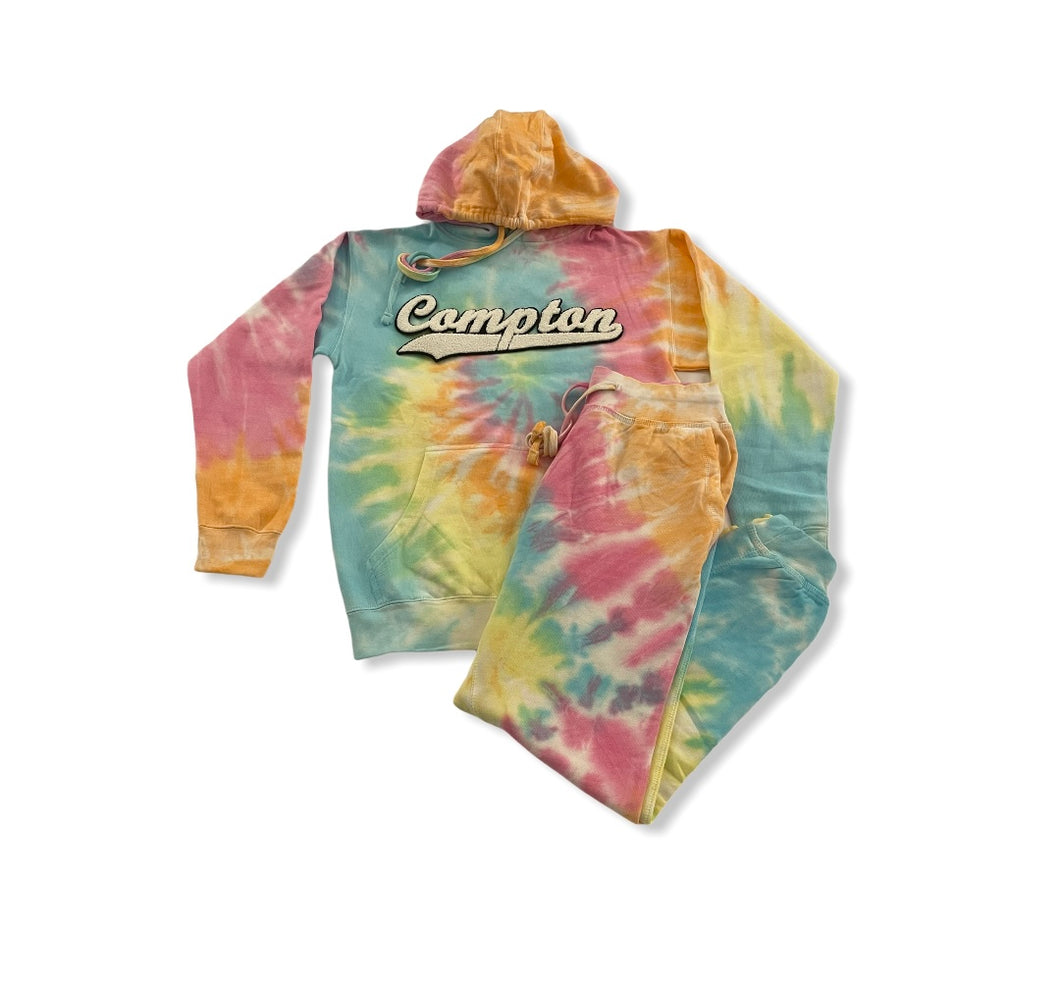 Compton ~ Tie Dye Sweatsuit (Rainbow Bright)