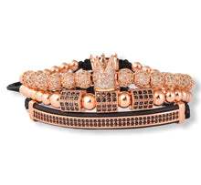 Load image into Gallery viewer, 1ofaknd Royalty Collection ~ Rose Gold bracelet set
