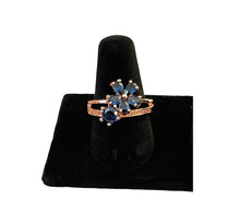 Load image into Gallery viewer, Rose Gold Blue Daisy ~ Ring
