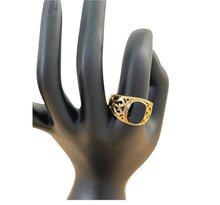 Load image into Gallery viewer, Fashion Gold Onyx ~ Ring
